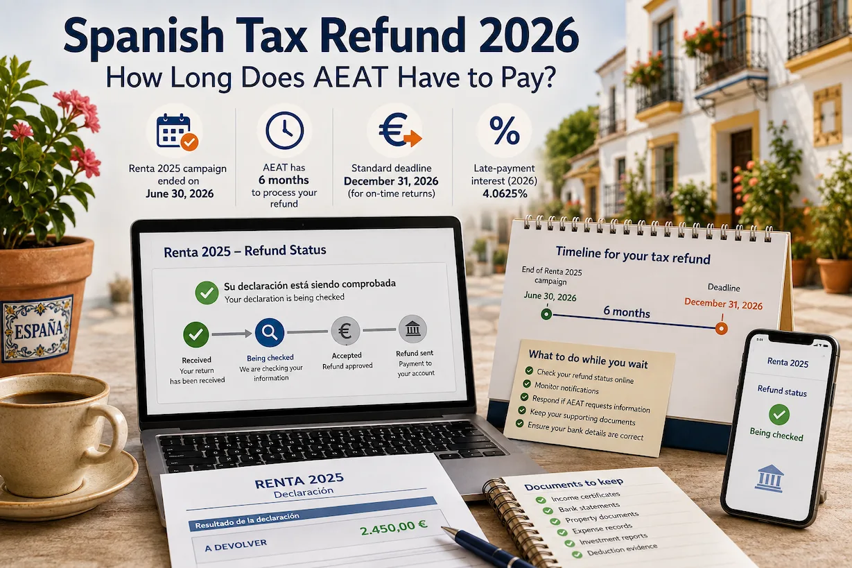 Spain Tax Refunds in 2026: How Long Does AEAT Have to Pay?